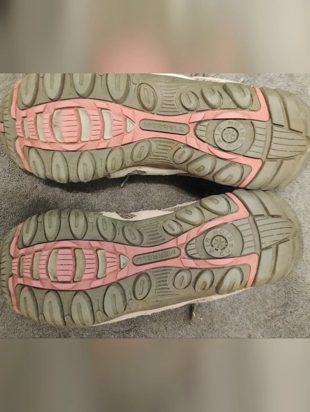 Merrell Hiking Shoes Grey And Pink Women's Size 10 Waterproof - Picture 6 of 12